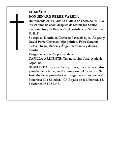Don Jenaro Pérez Varela