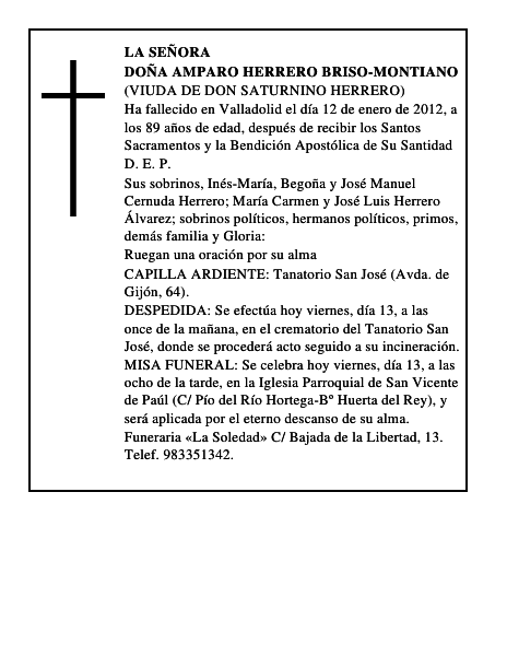 Doña Amparo Herrero Briso-Montiano