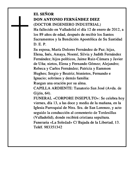 Don Antonio Fernández Diez
