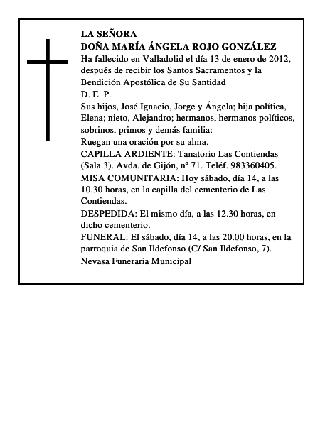 Doña María Ángela Rojo González