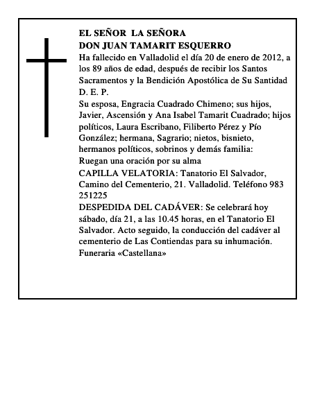 Don Juan Tamarit Esquerro