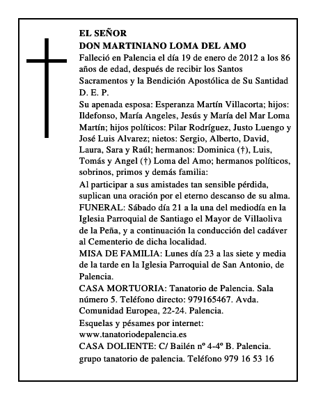 Don Martiniano Loma del Amo