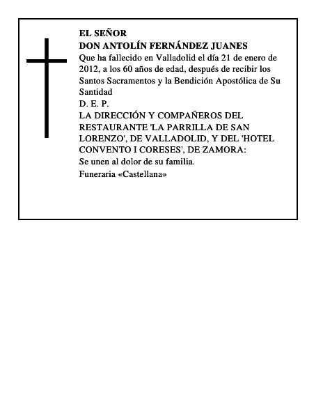 Don Antolín Fernández Juanes