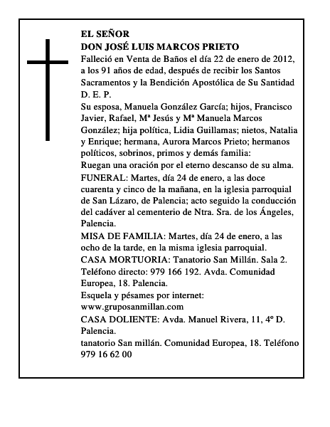 Don José Luis Marcos Prieto