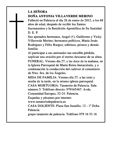 Doña Antonia Villaverde Merino