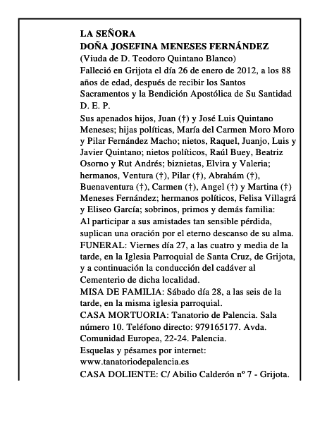 Doña Josefina Meneses Fernández