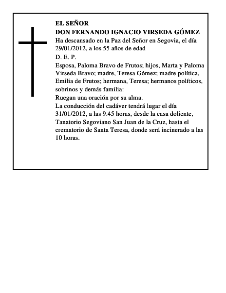 Don Fernando Ignacio Virseda Gómez