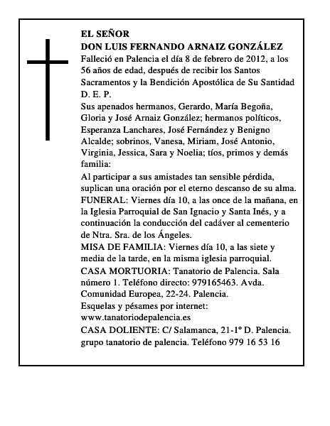 Don Luis Fernando Arnaiz González