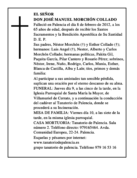 Don José Manuel Morchón Collado