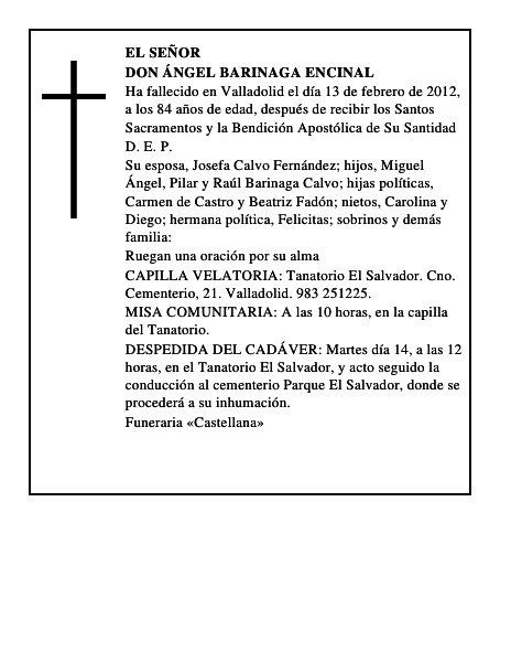 Don Ángel Barinaga Encinal
