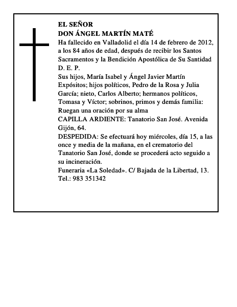 Don Ángel Martín Maté