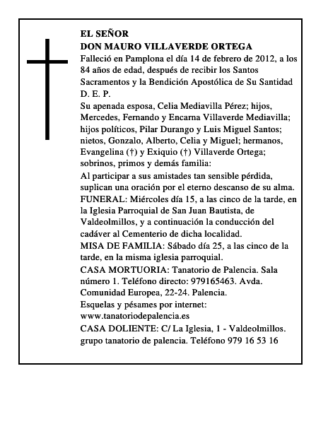Don Mauro Villaverde Ortega