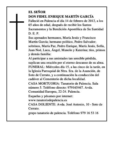 Don Fidel Enrique Martín García