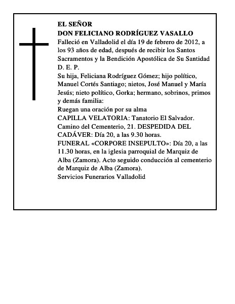 Don Feliciano Rodríguez Vasallo