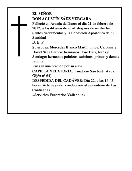 Don Agustín Sáez Vergara