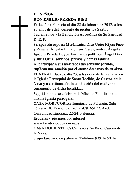 Don Emilio Pereda Diez