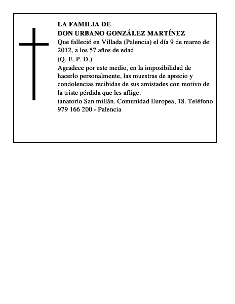 Don Urbano González Martínez