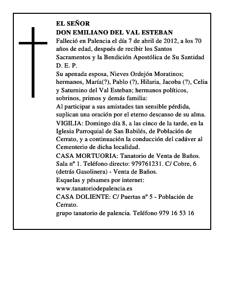 Don Emiliano del Val Esteban
