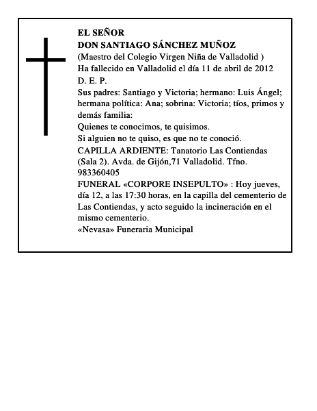Don Santiago Sánchez Muñoz