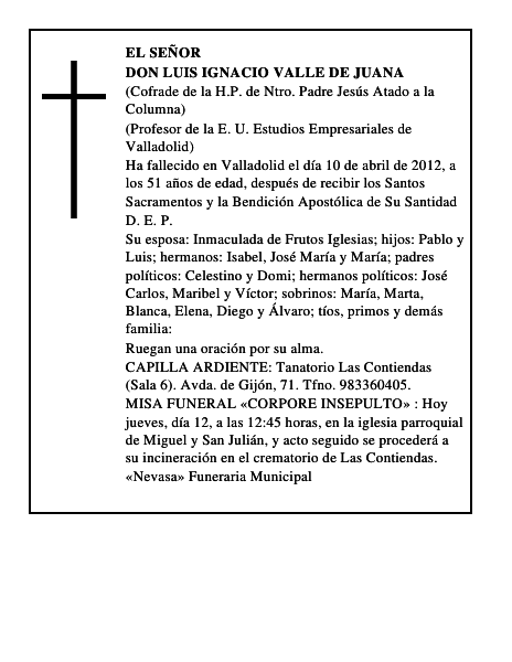 Don Luis Ignacio Valle de Juana