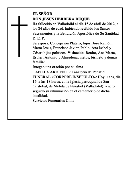 Don Jesús Herrera Duque