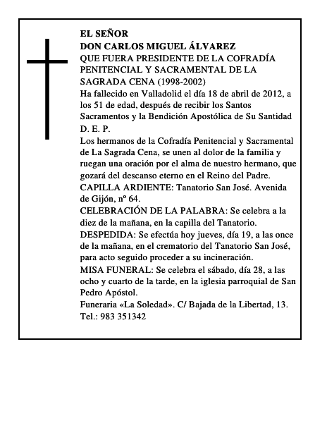 Don Carlos Miguel Álvarez