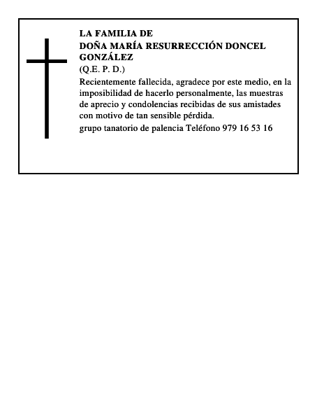 Doña María Resurrección Doncel González