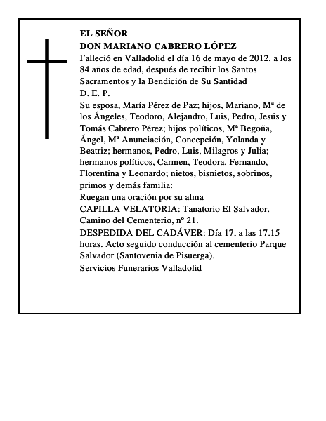 Don Mariano Cabrero López