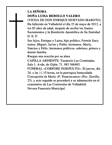 Doña Luisa Rebollo Valero