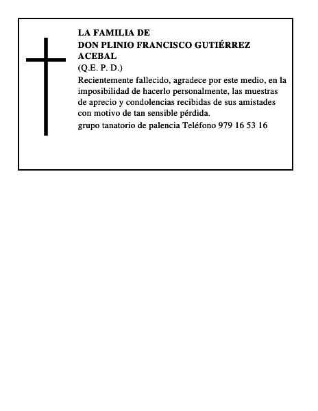 Don Plinio Francisco Gutiérrez Acebal