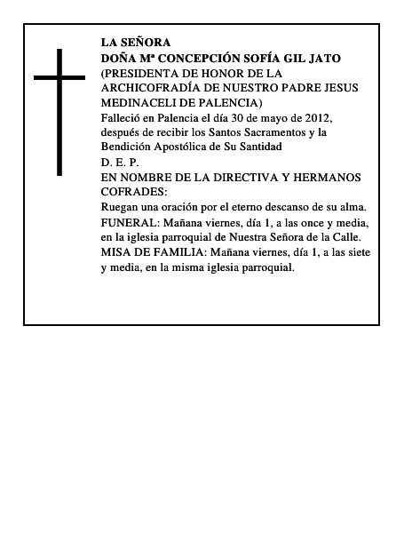 Doña Mª Concepción Sofía Gil Jato
