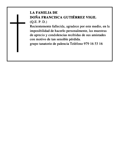Doña Francisca Gutiérrez Vigil