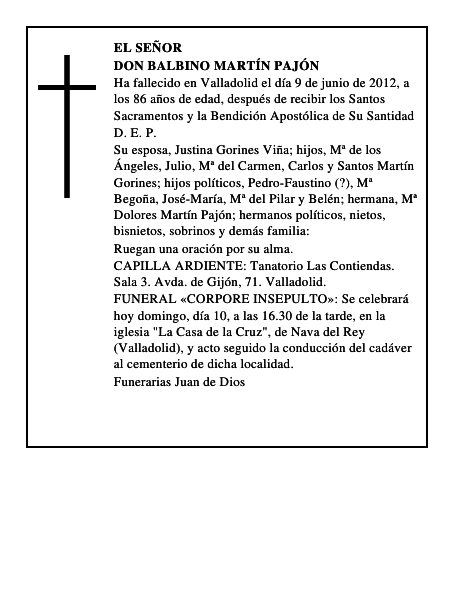 Don Balbino Martín Pajón