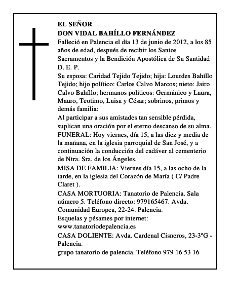 Don Vidal Bahíllo Fernández