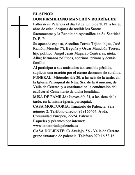 Don Firmiliano Manchón Rodríguez