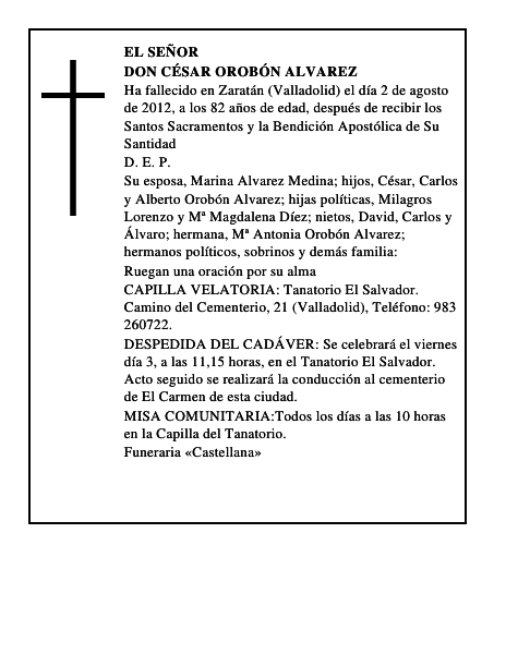 Don César Orobón Alvarez