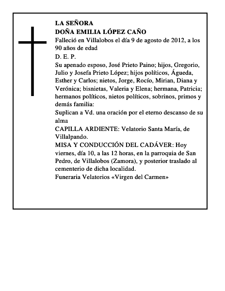 Doña Emilia López Caño