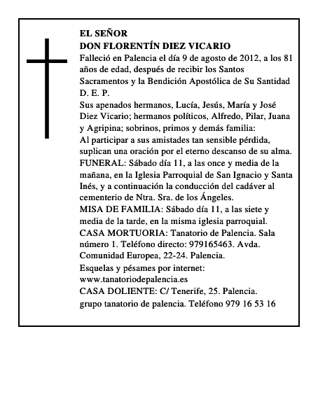 Don Florentín Diez Vicario