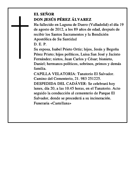 Don Jesús Pérez Álvarez
