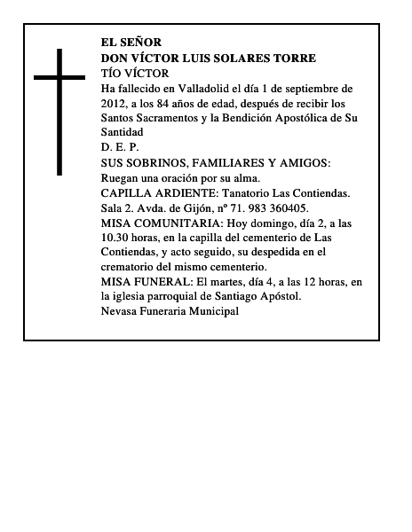 Don Víctor Luis Solares Torre