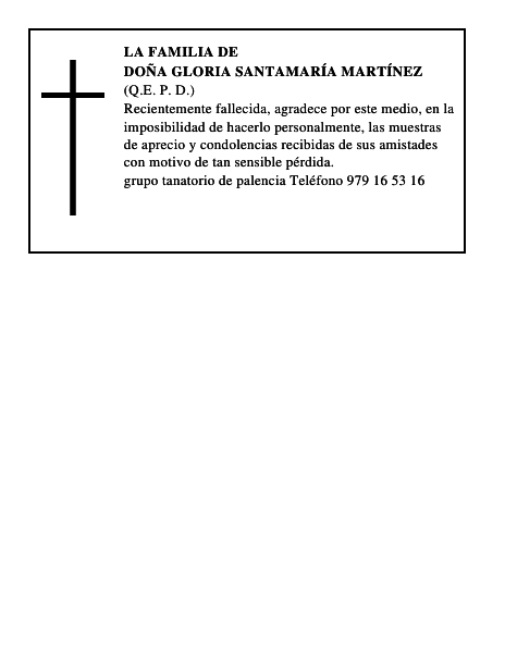 Doña Gloria Santamaría Martínez
