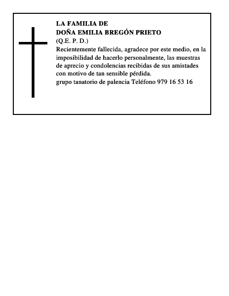 Doña Emilia Bregón Prieto