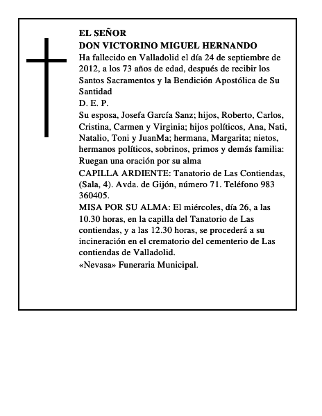 Don Victorino Miguel Hernando