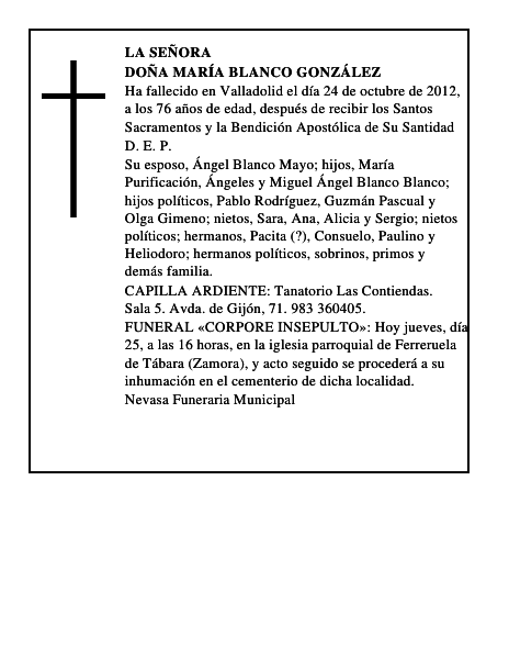 Doña María Blanco González