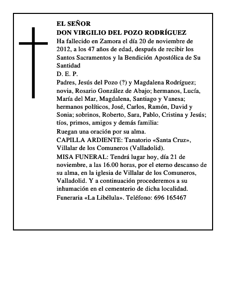 Don Virgilio Del Pozo Rodríguez
