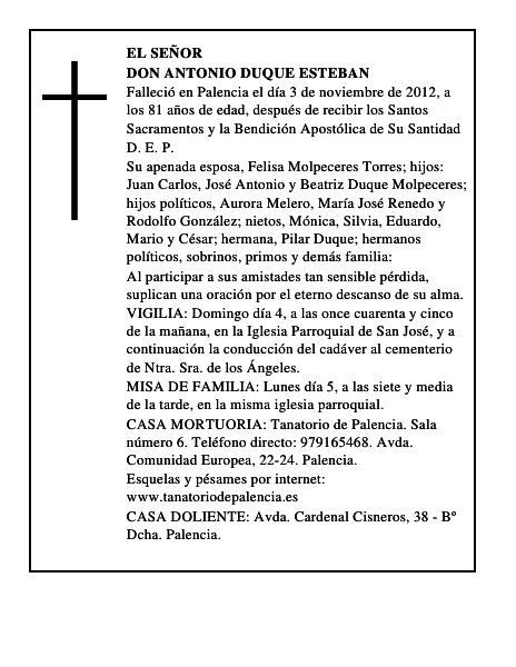 Don Antonio Duque Esteban