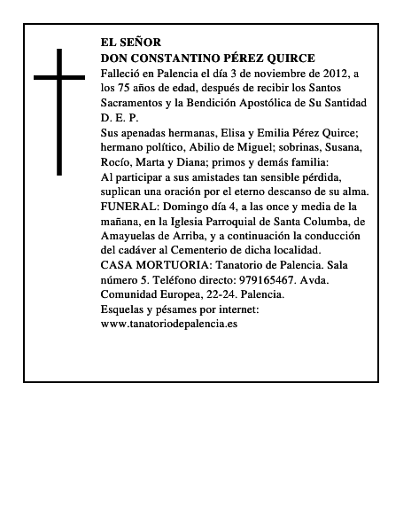 Don Constantino Pérez Quirce