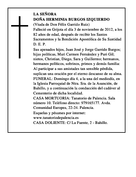 Doña Herminia Burgos Izquierdo