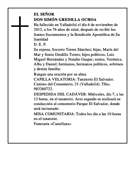 Don Simón Gredilla Ochoa