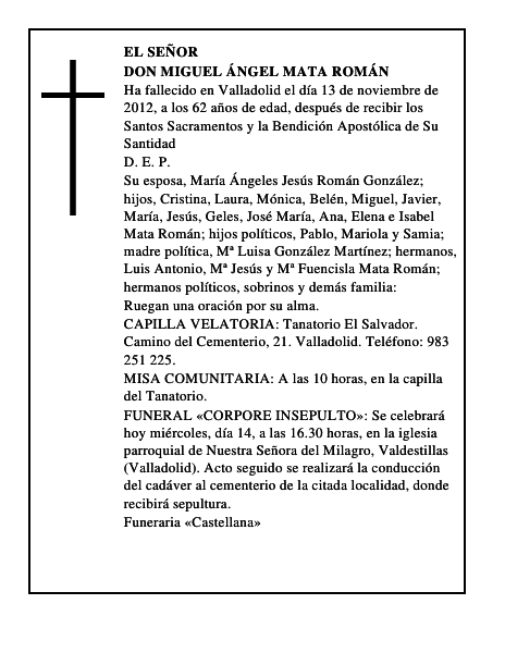 Don Miguel Ángel Mata Román